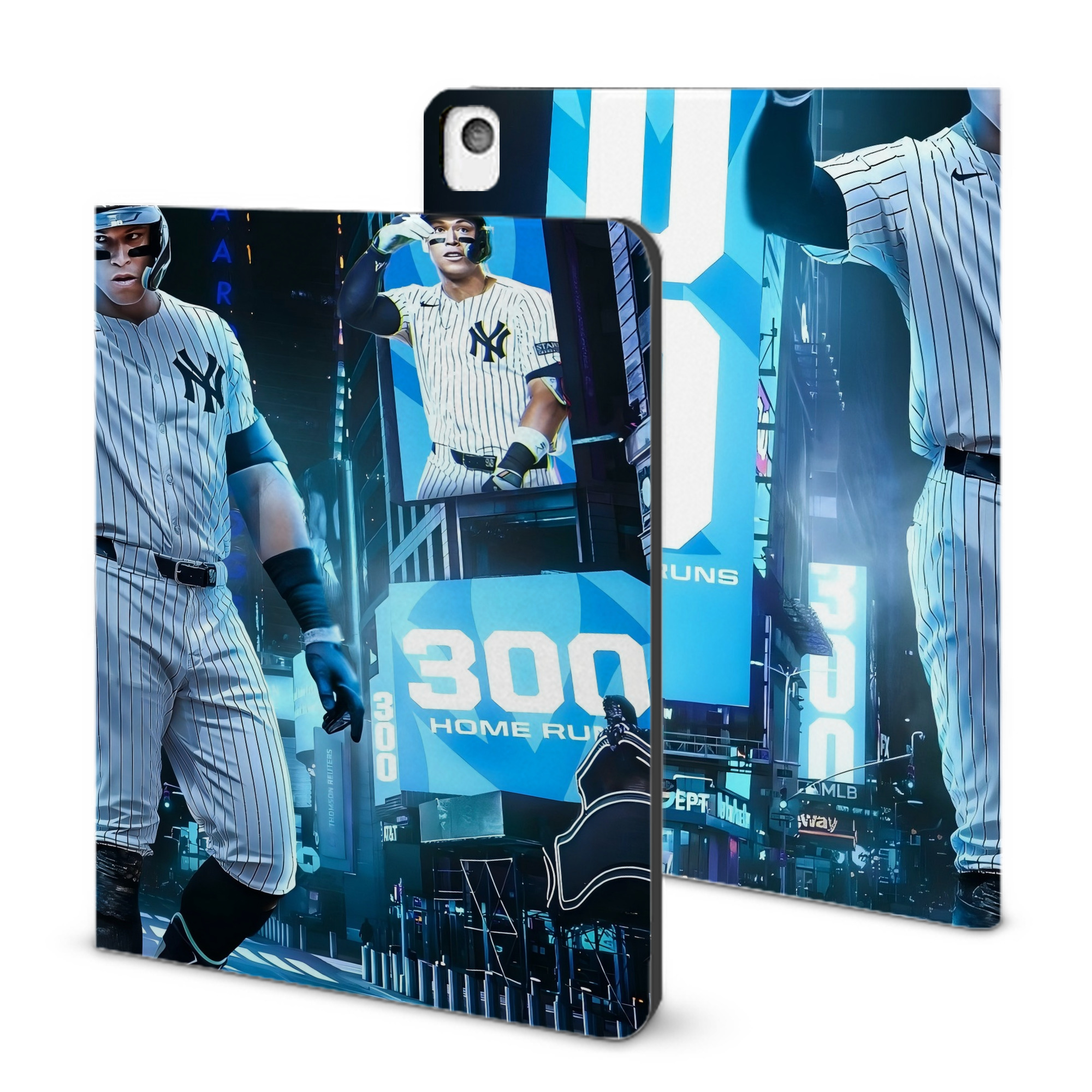 Aaron Judge 300 Home Runs 2 IPad Book-Style Case With Pencil Slot – Slim PU & TPU Cover – Full Protection, Precise Fit, Water & Scratch Resistant